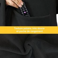 Couverture Polaire Plaid Intégral Avec Manches Et Poche - Taille Enfant Ou Adulte Jusqu'à 1,65m - Noir - Vivezen - Noir 10 Couverture Polaire Plaid Intégral Avec Manches Et Poche - Taille Enfant Ou Adulte Jusqu'à 1,65m - Noir - Vivezen - Noir -Plaid et couverture Soldes 10089158 4