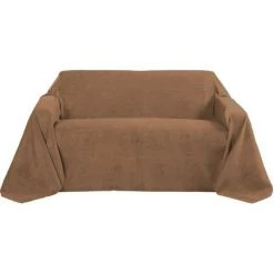 Beautissu Romantica Couverture - Plaid Marron Foncé, 280x210x1 Cm