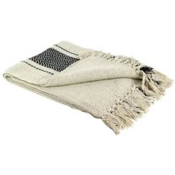 THE HOME DECO FACTORY Plaid Berbère à Rayures 120x150cm - Multicolore -Plaid et couverture Soldes 11776185 4