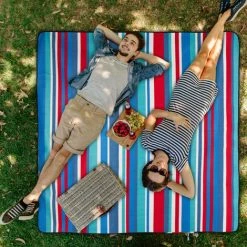 Relaxdays Couverture De Pique-nique Picnic Plaid Imperméable 200x200 Cm Poignée Isolation, Bleu-rouge 9 Relaxdays Couverture De Pique-nique Picnic Plaid Imperméable 200x200 Cm Poignée Isolation, Bleu-rouge -Plaid et couverture Soldes 11875824 3