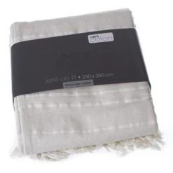 Couvre-lit, Jeté De Lit En Coton Coloris Ivoire, 230 X 250 Cm -PEGANE-