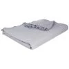 Jeté De Lit En Coton Coloris Gris Clair - 250 X 230 Cm -PEGANE-