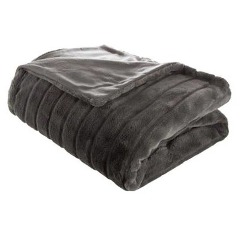 Plaid En Lin Coloris Gris Foncé - Dim : L 230 X L 180 Cm - PEGANE - 3 Plaid En Lin Coloris Gris Foncé - Dim : L 230 X L 180 Cm - PEGANE -