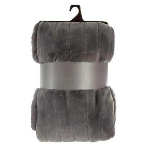 Plaid En Lin Coloris Gris Foncé - Dim : L 230 X L 180 Cm - PEGANE - 4 Plaid En Lin Coloris Gris Foncé - Dim : L 230 X L 180 Cm - PEGANE - – Image 2