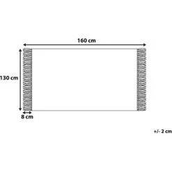 BELIANI Couverture En Coton Beige 160x130cm - Beige -Plaid et couverture Soldes 12598586 3
