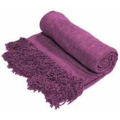 THEDECOFACTORY BANGALORE - <p>Plaid Rose Dahlia En Viscose 125x150 - Rose