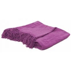 THEDECOFACTORY BANGALORE - <p>Plaid Rose Dahlia En Viscose 125x150 - Rose -Plaid et couverture Soldes 13247268 4