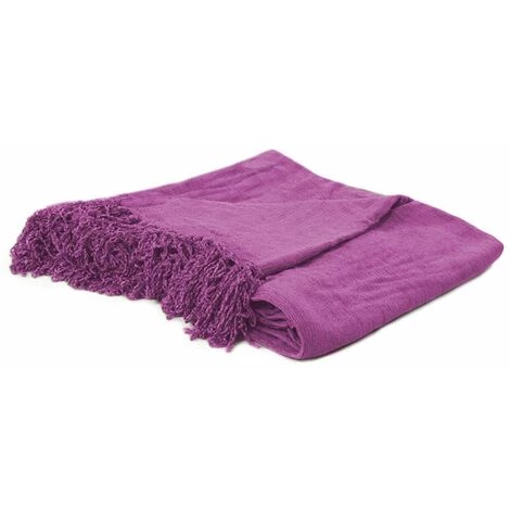 THEDECOFACTORY BANGALORE - Plaid à Franges En Viscose Rose Dalhia 130x150 - Rose 4 THEDECOFACTORY BANGALORE - Plaid à Franges En Viscose Rose Dalhia 130x150 - Rose – Image 2