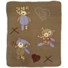 THEDECOFACTORY NOUNOURS - Plaid Polaire Très Doux Motifs Nounours Beige 130x150 - Beige