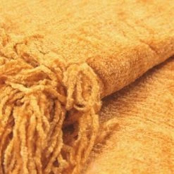 THEDECOFACTORY BANGALORE - <p>Plaid à Franges En Viscose Jaune 130x170 - Jaune -Plaid et couverture Soldes 13247470 4