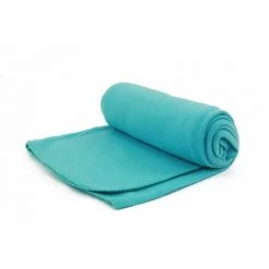 THEDECOFACTORY ARTIC - Plaid En Polaire Bleu Avec Petit Sac De Rangement 130x170 - Bleu