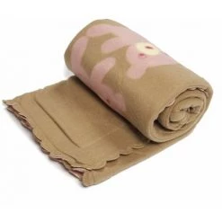 THEDECOFACTORY JOY - Plaid Polaire Ours Rose 110x70 - Rose