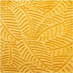 Atmosphera - Plaid Ocre Motif Feuille En Relief 125 X 150 Cm - Ocre -Plaid et couverture Soldes 13411574 3