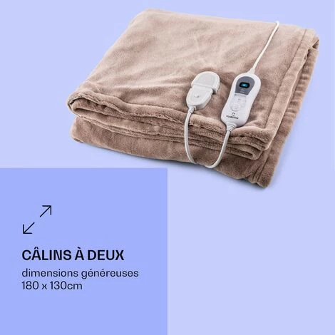 Klarstein Dr. Watson XL Couverture électrique 120 W 3 Niveaux De Température Panneau De Commande 180 X 130 Cm 6 Klarstein Dr. Watson XL Couverture électrique 120 W 3 Niveaux De Température Panneau De Commande 180 X 130 Cm – Image 4