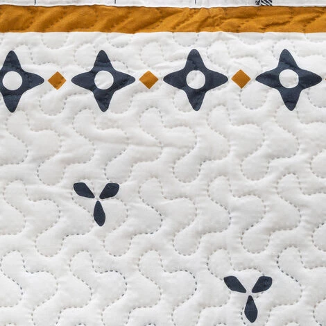 ATMOSPHERA, CRÉATEUR D'INTÉRIEUR Dessus De Lit Imprimé Etnik 220x240 Cm - Blanc 5 ATMOSPHERA, CRÉATEUR D'INTÉRIEUR Dessus De Lit Imprimé Etnik 220x240 Cm - Blanc – Image 3