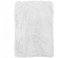 THEDECOFACTORY NEO YOGA - <p>Plaid à Poils Longs Extra-doux Blanc 120x150 - Blanc