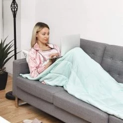 COSTWAY Couverture Pondérée Pour Adultes En 7 Couches,4,5KG 104 X 152CM Vert -Plaid et couverture Soldes 14053406 2