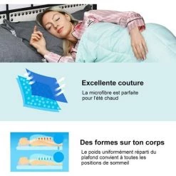 COSTWAY Couverture Pondérée Pour Adultes En 7 Couches,4,5KG 104 X 152CM Vert -Plaid et couverture Soldes 14053406 3