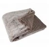 MEUBLETMOI Plaid Moelleux Taupe Givré Toucher Douceur Extrême - DOUDOU - Taupe -Plaid et couverture Soldes 14160310 1