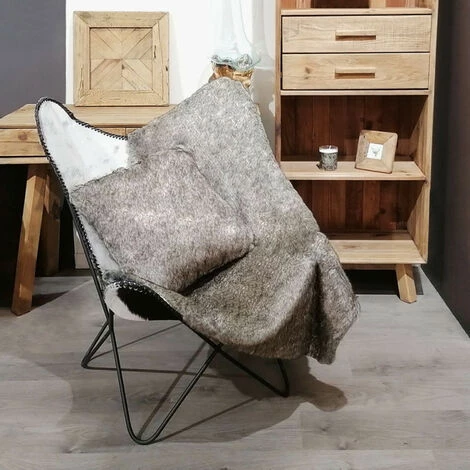 MEUBLETMOI Lot 2 Plaids Fausse Fourrure - VICTOR - Marron 4 MEUBLETMOI Lot 2 Plaids Fausse Fourrure - VICTOR - Marron – Image 2