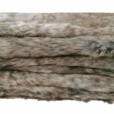 MEUBLETMOI Lot 2 Plaids Fausse Fourrure - VICTOR - Marron 5 MEUBLETMOI Lot 2 Plaids Fausse Fourrure - VICTOR - Marron – Image 3