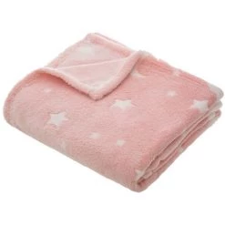 Atmosphera - Plaid Enfant Doux Et Phosphorescent 150 X 125 Cm Rose