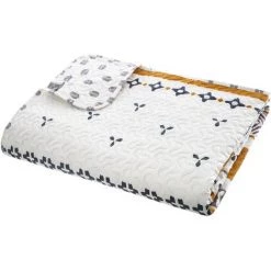 Dessus De Lit Multicolore Imprimé Ethnique - 240 X 220 Cm -PEGANE-