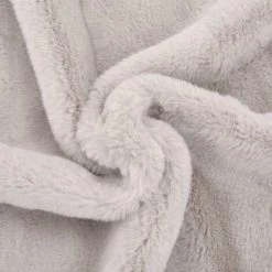 Couverture 100x150 Cm Fausse Fourrure De Lapin Gris VidaXL -Plaid et couverture Soldes 15819853 5