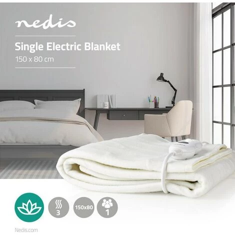NEDIS Couverture Électrique 80 X 150 Cm 3 Réglages De Chaleur Voyant Protection Contre La Surchauffe 4 NEDIS Couverture Électrique 80 X 150 Cm 3 Réglages De Chaleur Voyant Protection Contre La Surchauffe – Image 2