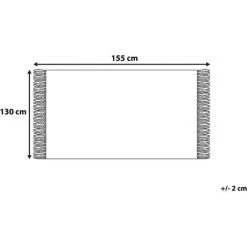 BELIANI Couverture En Acrylique Bleu 150x130cm - Bleu -Plaid et couverture Soldes 16703957 3