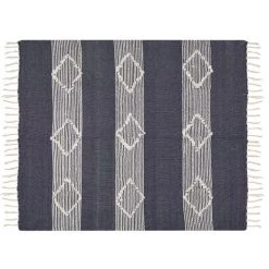 BELIANI Couverture En Acrylique Bleu 150x130cm - Bleu -Plaid et couverture Soldes 16703957 4