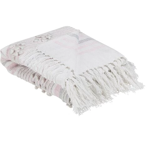 BELIANI Couverture En Acrylique Rose 150x125cm - Rose 3 BELIANI Couverture En Acrylique Rose 150x125cm - Rose