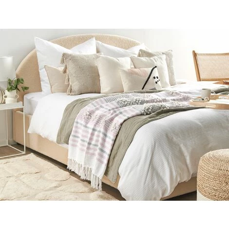 BELIANI Couverture En Acrylique Rose 150x125cm - Rose 4 BELIANI Couverture En Acrylique Rose 150x125cm - Rose – Image 2