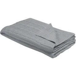 BELIANI Couverture En Coton Gris 180x110cm - Gris