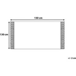 BELIANI Couverture En Acrylique Gris 150x130cm - Gris -Plaid et couverture Soldes 16804796 3