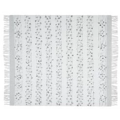 BELIANI Couverture En Acrylique Gris 150x130cm - Gris -Plaid et couverture Soldes 16804796 4