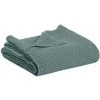 MILIBOO Plaid En Coton Vert Sauge 140 X 200 Cm YAM
