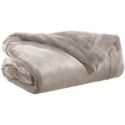 MILIBOO Plaid En Polyester Taupe 150 X 200 Cm FERO