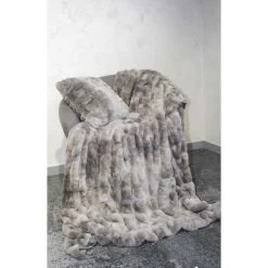 MEUBLETMOI Plaid Gris - Calinou - Gris -Plaid et couverture Soldes 17678891 3
