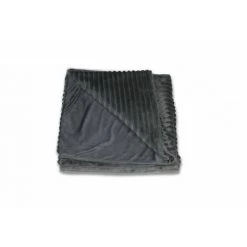 MEUBLETMOI Plaid Fausse Fourrure Gris - Boreal - Gris