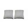MEUBLETMOI Lot De 2 Coussins Blancs - LENO - Blanc -Plaid et couverture Soldes 17748162 1