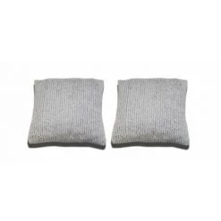 MEUBLETMOI Lot De 2 Coussins Blancs - LENO - Blanc