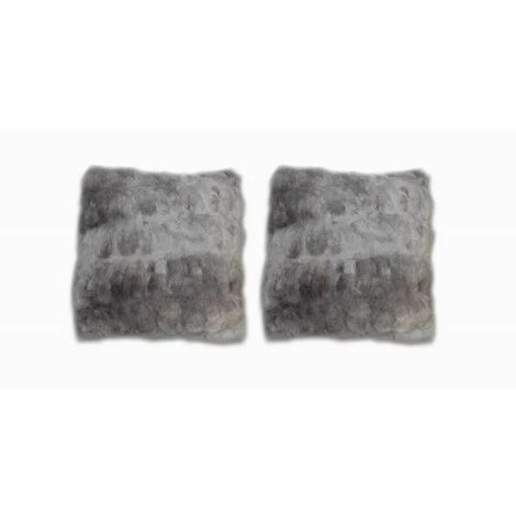 MEUBLETMOI Lot De 2 Coussins Gris - Calinou - Gris 3 MEUBLETMOI Lot De 2 Coussins Gris - Calinou - Gris
