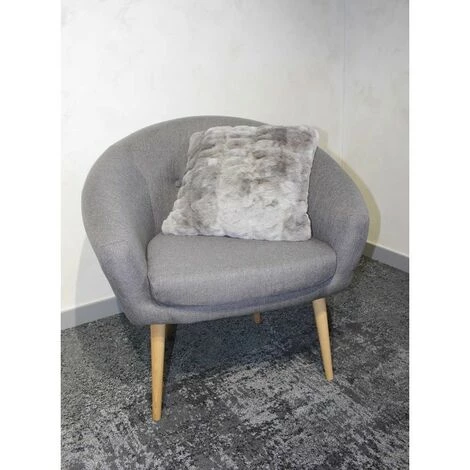 MEUBLETMOI Lot De 2 Coussins Gris - Calinou - Gris 5 MEUBLETMOI Lot De 2 Coussins Gris - Calinou - Gris – Image 3