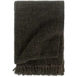 Couverture En Coton Anthracite/Marron 125x150 Cm VidaXL