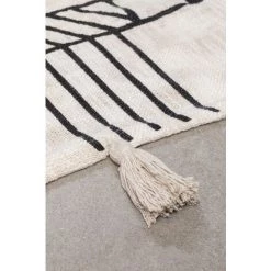 Couverture à Carreaux En Coton Cälah SKLUM Coton - Beige Lin -Plaid et couverture Soldes 18164240 5