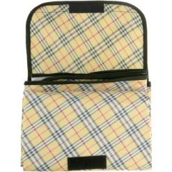 PrimeMatik - Couverture De Pique-nique 150 X 130 Cm Beige écossais -Plaid et couverture Soldes 18214261 4