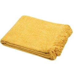 LOVELY CASA Plaid 125x150 Cm Chila Moutarde - Jaune
