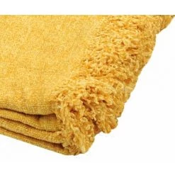 LOVELY CASA Plaid 125x150 Cm Chila Moutarde - Jaune 8 LOVELY CASA Plaid 125x150 Cm Chila Moutarde - Jaune -Plaid et couverture Soldes 18371706 3