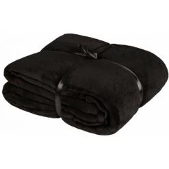 HELLOSHOP26 Plaid Avec Manches Noir 180 X 150 Cm - Noir -Plaid et couverture Soldes 18410911 3